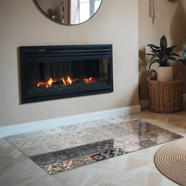 Rechteckige Glasplatte für Öfen Dekorative Fliesenmuster