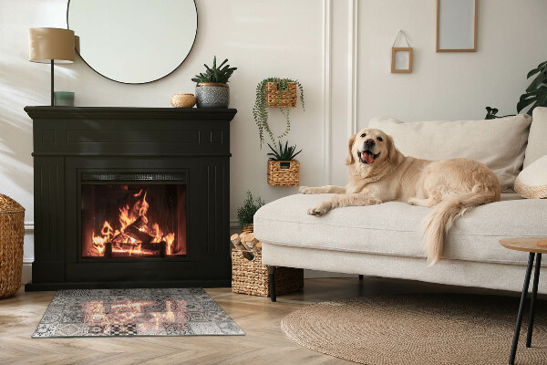 Rechteckige Glasplatte für Öfen Dekorative Fliesenmuster