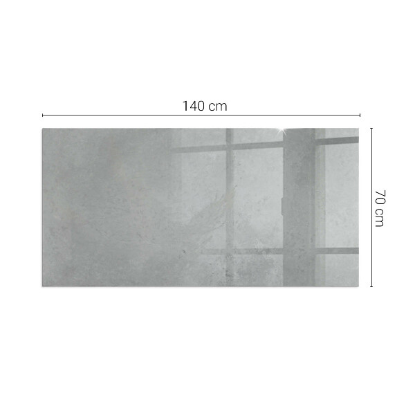 Rechteckige Glasplatte für Kamin Betonstruktur mit Effekt