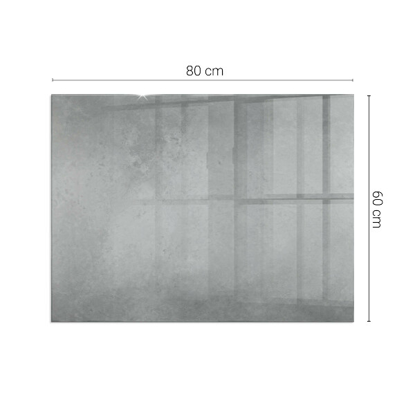 Rechteckige Glasplatte für Kamin Betonstruktur mit Effekt