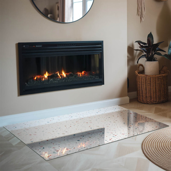 Rechteckige Funkenschutzplatte aus Glas Muster mit kleinen Formen