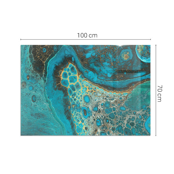 Rechteckige Glasplatte für Öfen Abstraktes organisches Muster