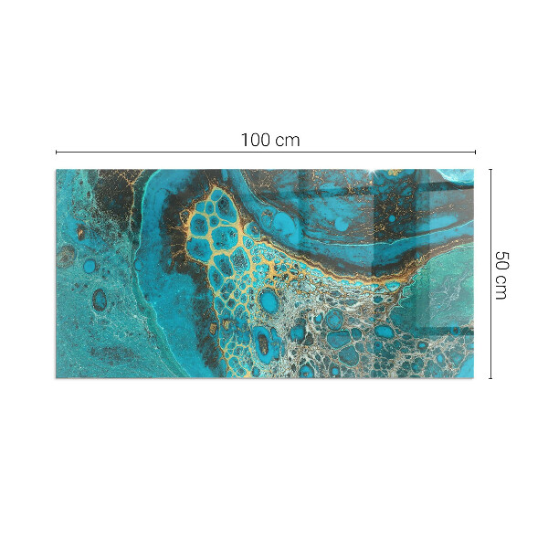 Rechteckige Glasplatte für Öfen Abstraktes organisches Muster