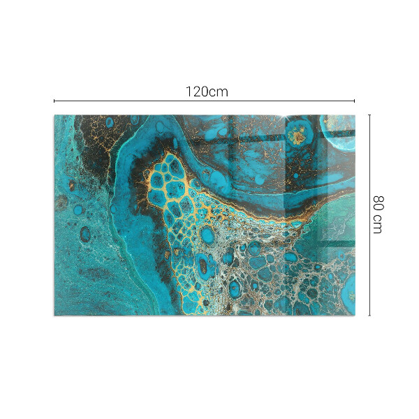 Rechteckige Glasplatte für Öfen Abstraktes organisches Muster