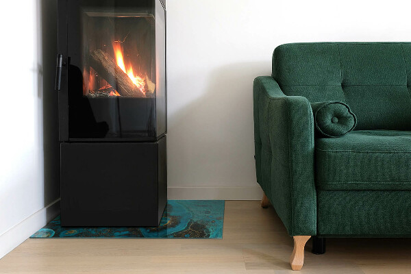 Rechteckige Glasplatte für Öfen Abstraktes organisches Muster