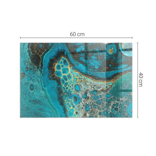 Rechteckige Glasplatte für Öfen Abstraktes organisches Muster