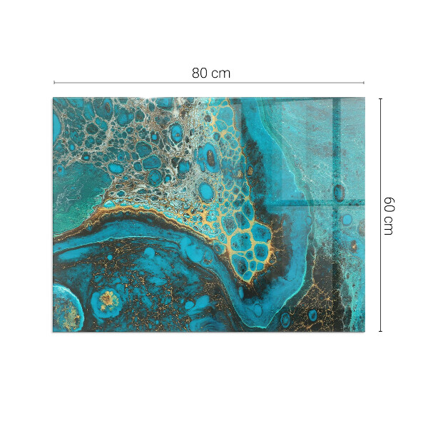 Rechteckige Glasplatte für Öfen Abstraktes organisches Muster