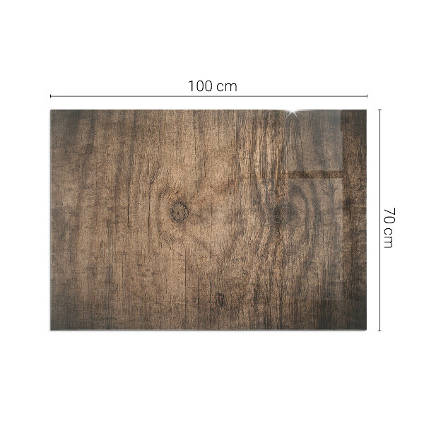 Rechteckige Glasplatte für Öfen Natürliche Holzmaserung