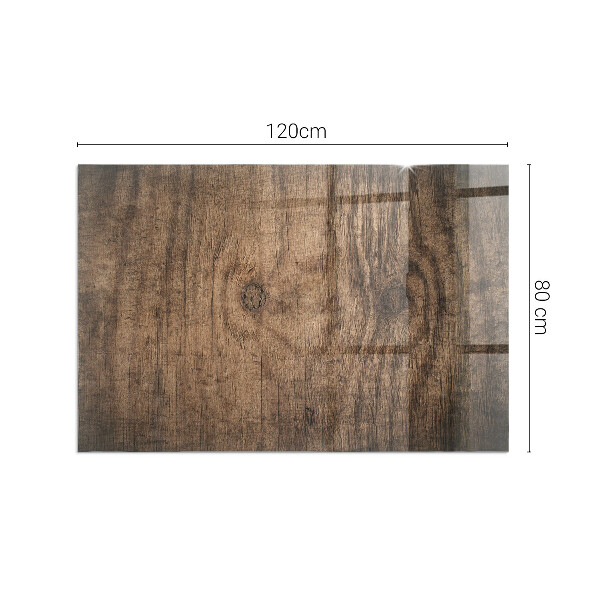 Rechteckige Glasplatte für Öfen Natürliche Holzmaserung