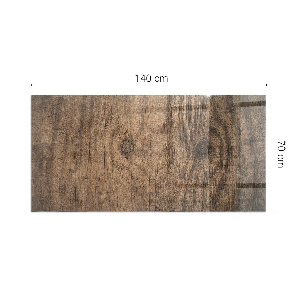 Rechteckige Glasplatte für Öfen Natürliche Holzmaserung