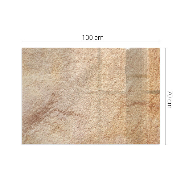 Rechteckige Funkenschutzplatte aus Glas Natürliche Steinstruktur