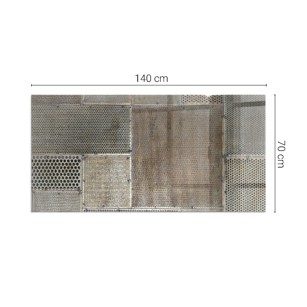 Rechteckige Glasplatte für Kamin Lochblechmuster