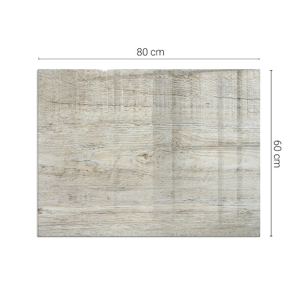 Rechteckige Glasplatte für Öfen Helle Holzstruktur