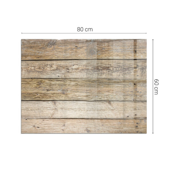 Rechteckige Glasplatte für Kamin Holzbrett im Layout