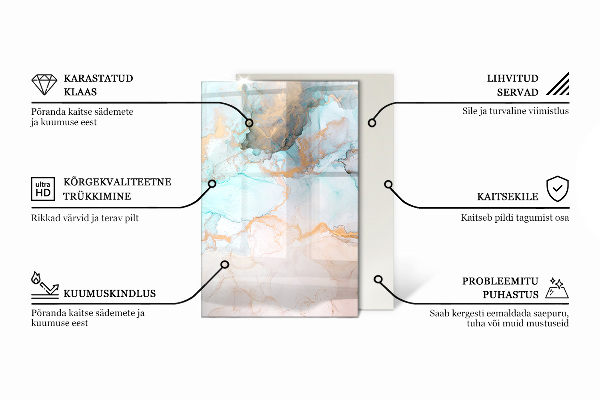 Rechteckige Glasplatte für Öfen Bretter in verschiedenen Farbtönen