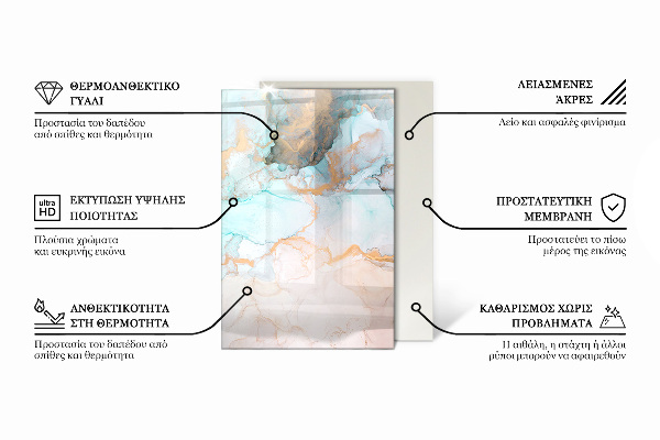 Rechteckige Glasplatte für Öfen Bretter in verschiedenen Farbtönen