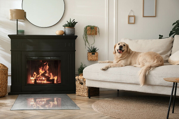 Rechteckige Funkenschutzplatte aus Glas Rohbetonstruktur