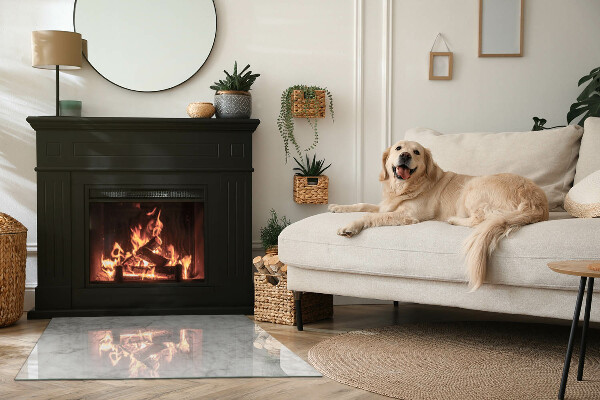 Rechteckige Funkenschutzplatte aus Glas Marmorstrukturmuster