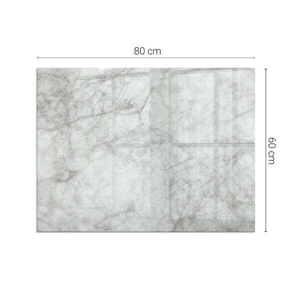 Rechteckige Funkenschutzplatte aus Glas Marmorstrukturmuster