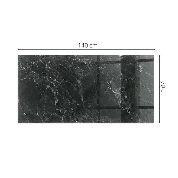 Rechteckige Glasplatte für Öfen Elegantes Marmormuster