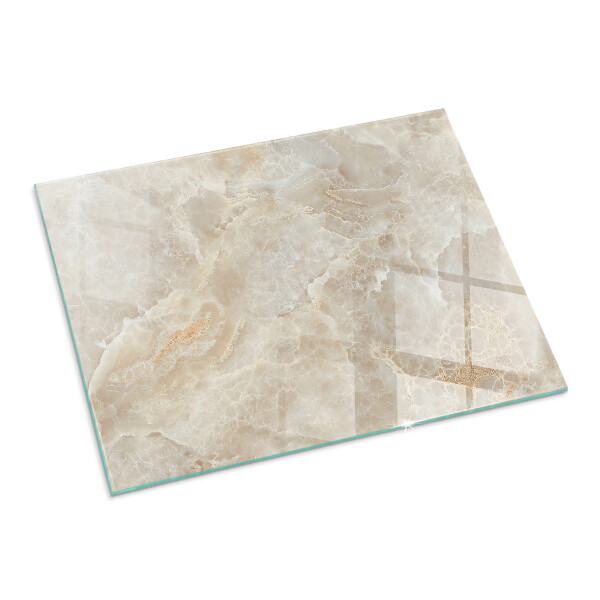 Rechteckige Funkenschutzplatte aus Glas Natursteinmuster