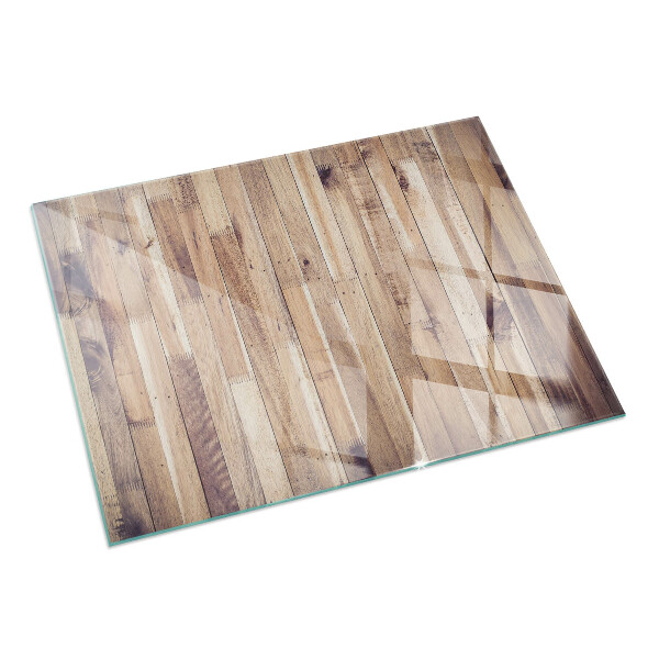 Rechteckige Funkenschutzplatte aus Glas Holzbrett im Layout
