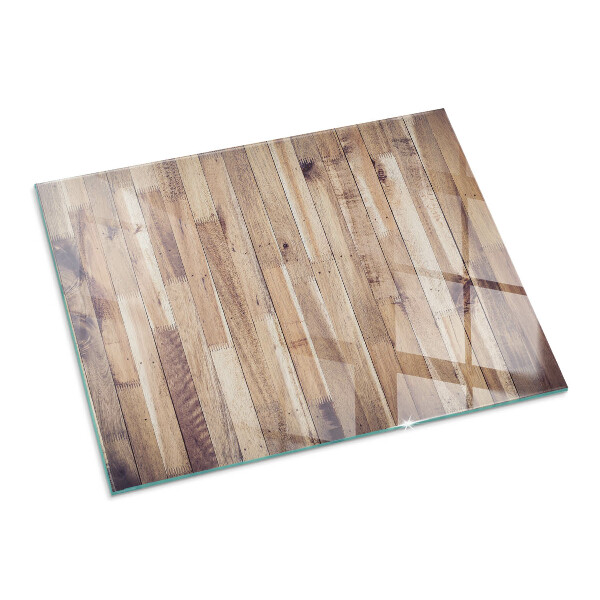 Rechteckige Funkenschutzplatte aus Glas Holzbrett im Layout