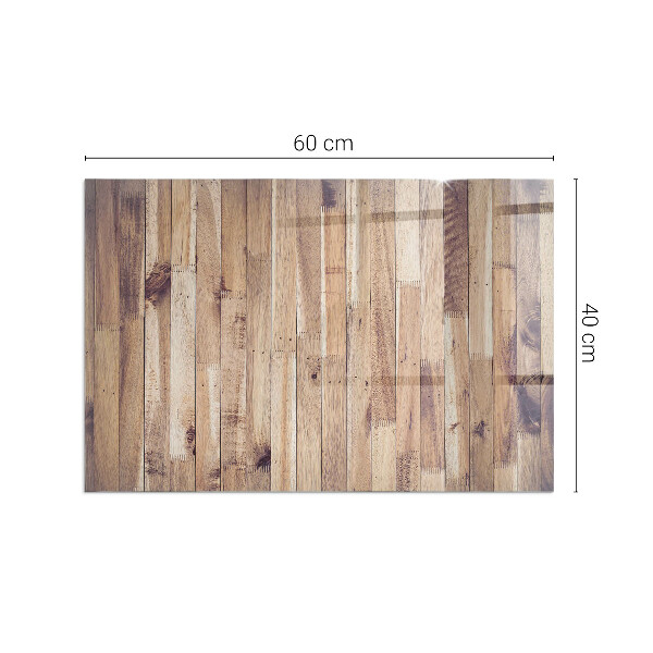Rechteckige Funkenschutzplatte aus Glas Holzbrett im Layout