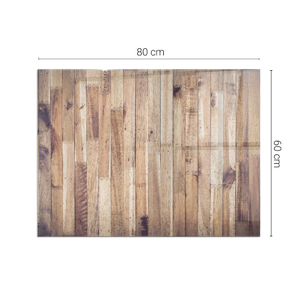 Rechteckige Funkenschutzplatte aus Glas Holzbrett im Layout