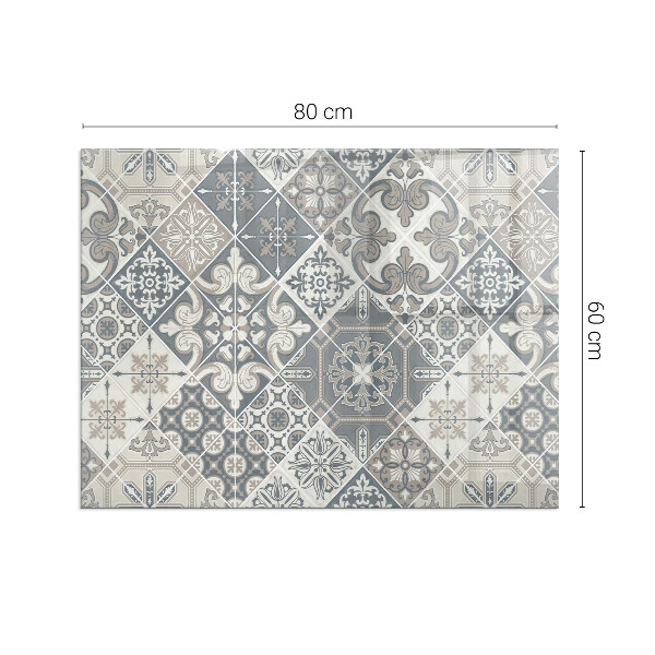 Rechteckige Funkenschutzplatte aus Glas Dekoratives Mosaikmuster