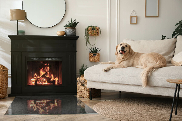 Rechteckige Funkenschutzplatte aus Glas Steinoberflächenstruktur