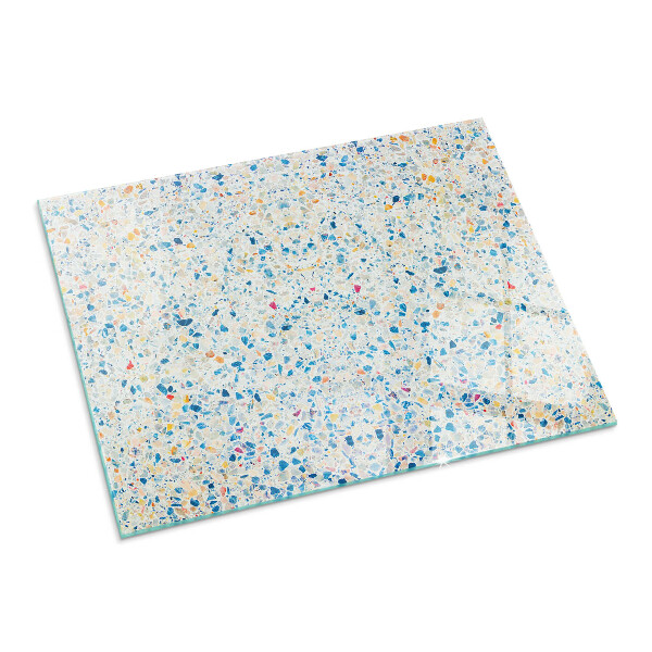 Rechteckige Funkenschutzplatte aus Glas Abstraktes Texturmuster