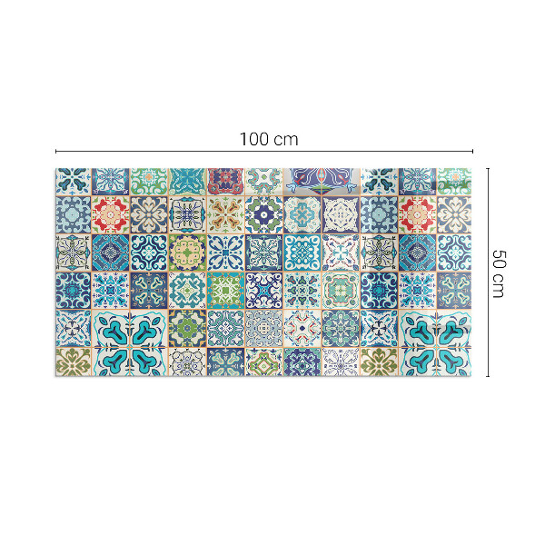 Rechteckige Glasplatte für Öfen Mosaikmuster auf Fliesen