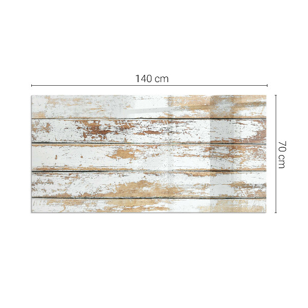 Rechteckige Glasplatte für Öfen Beschädigtes Holzbrett