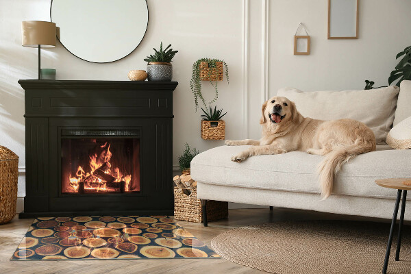 Rechteckige Funkenschutzplatte aus Glas Schachtel aus geschnittenem Holz