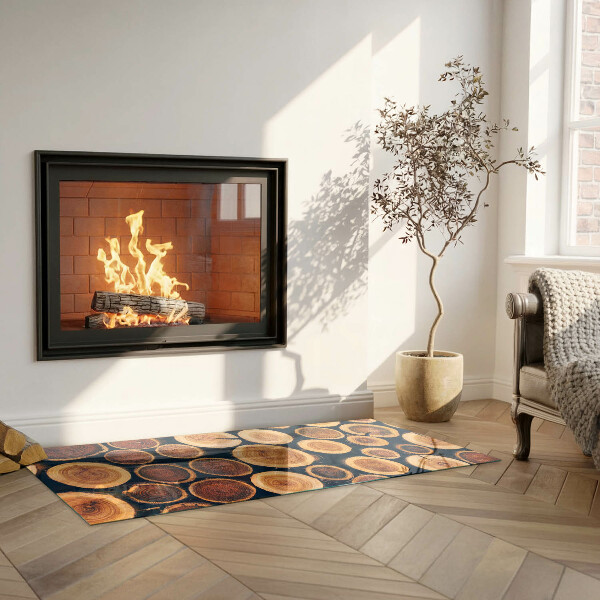 Rechteckige Funkenschutzplatte aus Glas Schachtel aus geschnittenem Holz