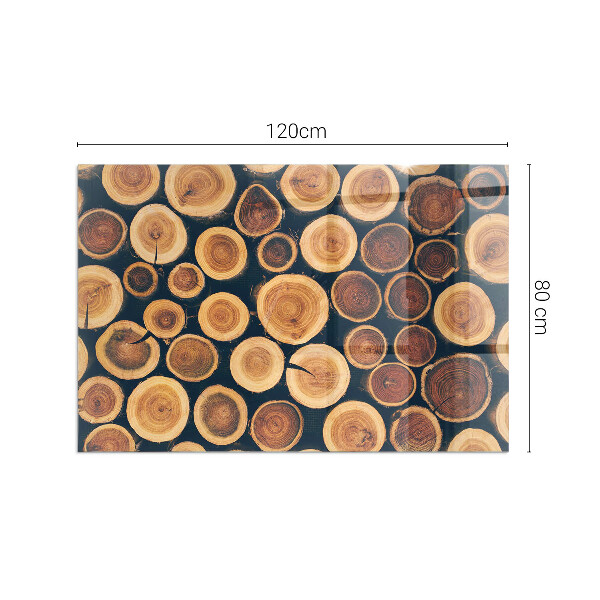 Rechteckige Funkenschutzplatte aus Glas Schachtel aus geschnittenem Holz