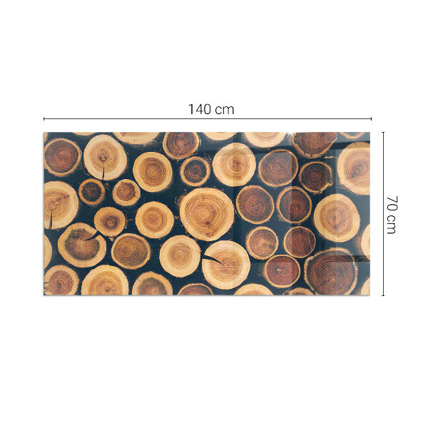 Rechteckige Funkenschutzplatte aus Glas Schachtel aus geschnittenem Holz