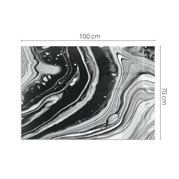 Rechteckige Glasplatte für Öfen Abstrakte Wellen und Linien