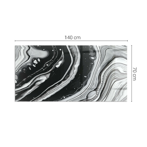 Rechteckige Glasplatte für Öfen Abstrakte Wellen und Linien