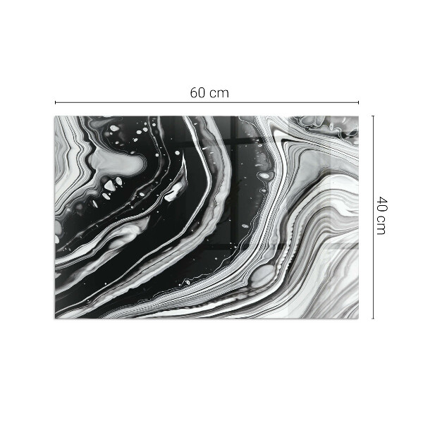 Rechteckige Glasplatte für Öfen Abstrakte Wellen und Linien