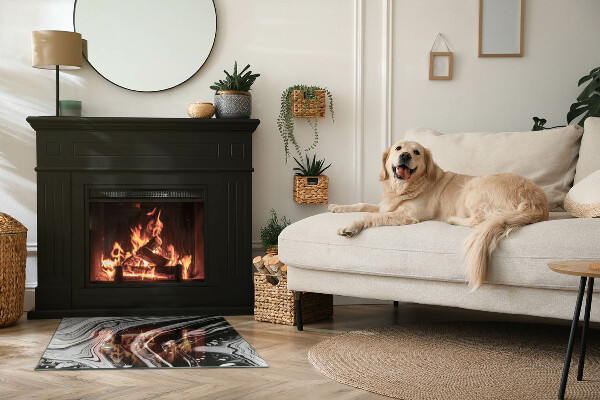 Rechteckige Glasplatte für Öfen Abstrakte Wellen und Linien