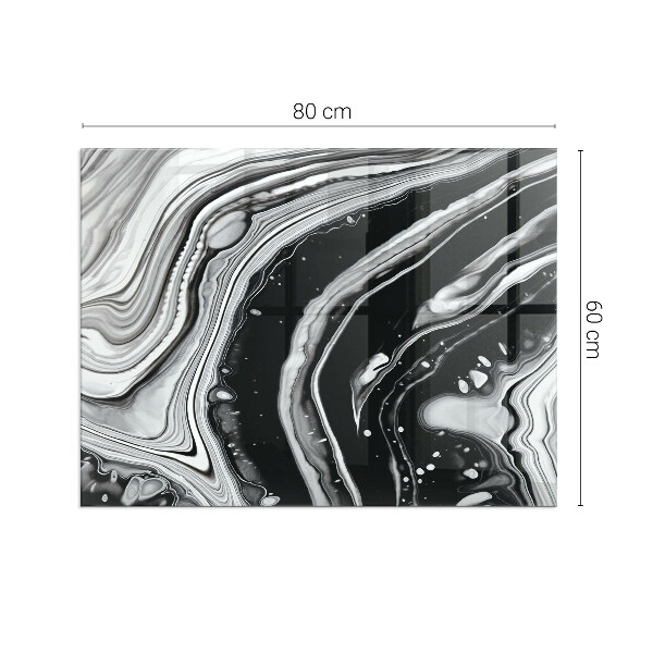 Rechteckige Glasplatte für Öfen Abstrakte Wellen und Linien