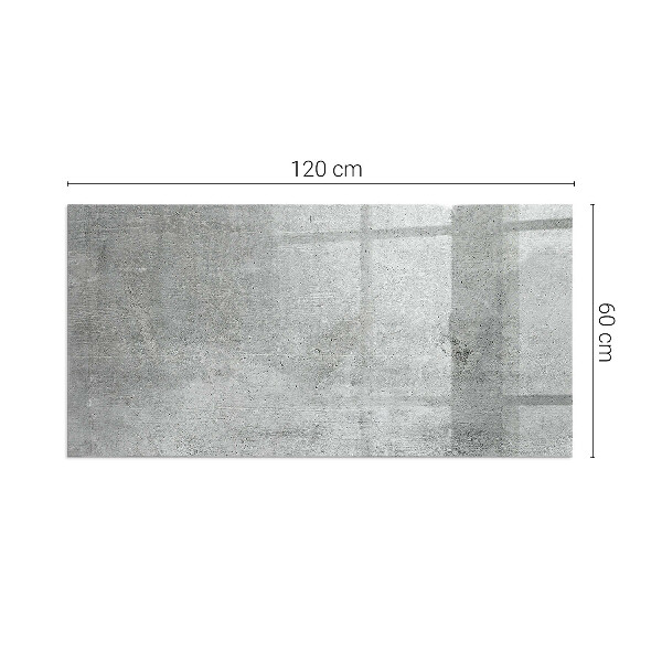 Rechteckige Glasplatte für Kamin Rohbetonstruktur