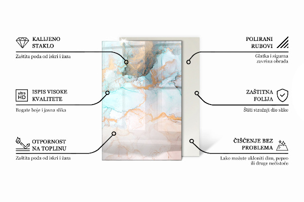 Rechteckige Glasplatte für Kamin Rohbetonstruktur