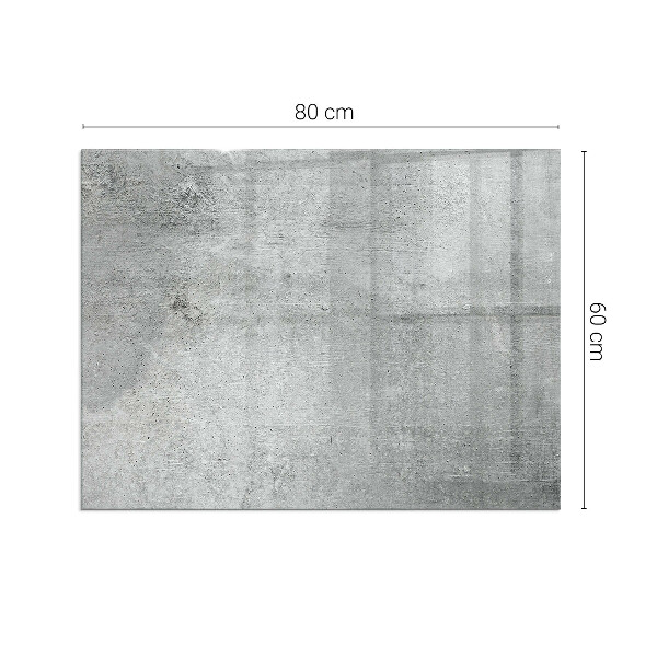 Rechteckige Glasplatte für Kamin Rohbetonstruktur