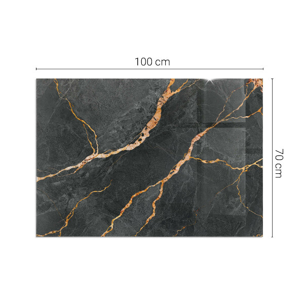 Rechteckige Glasplatte für Öfen Eleganter Marmor mit Adern