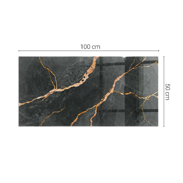 Rechteckige Glasplatte für Öfen Eleganter Marmor mit Adern