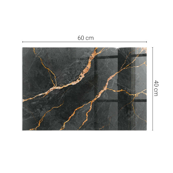 Rechteckige Glasplatte für Öfen Eleganter Marmor mit Adern