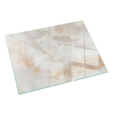 Rechteckige Funkenschutzplatte aus Glas Natursteinmuster
